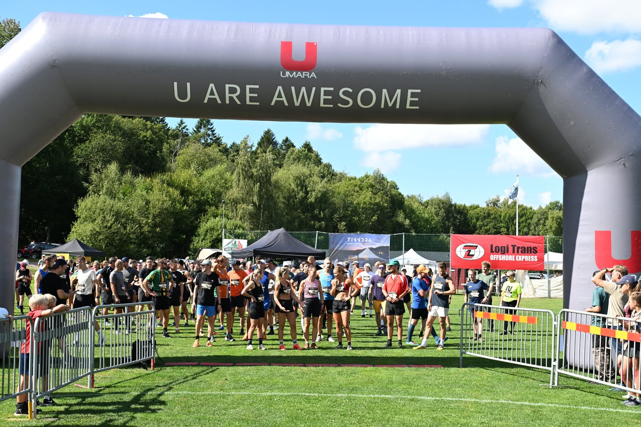 Deltagare vid starten av Säve Trail Run 2026